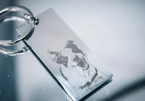 Small dog engraving example