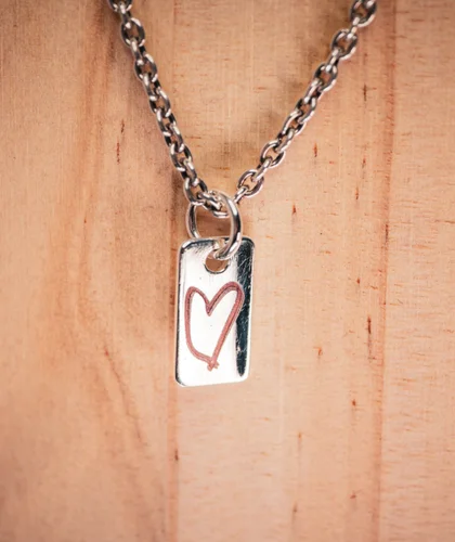 Small heart engraving example